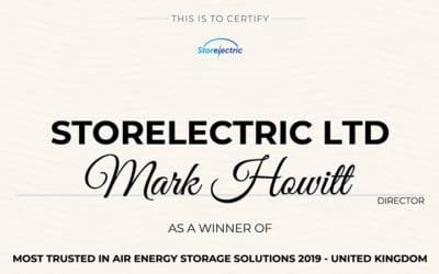 Most Trusted in Air Energy Storage Solutions 2019 - United Kingdom
